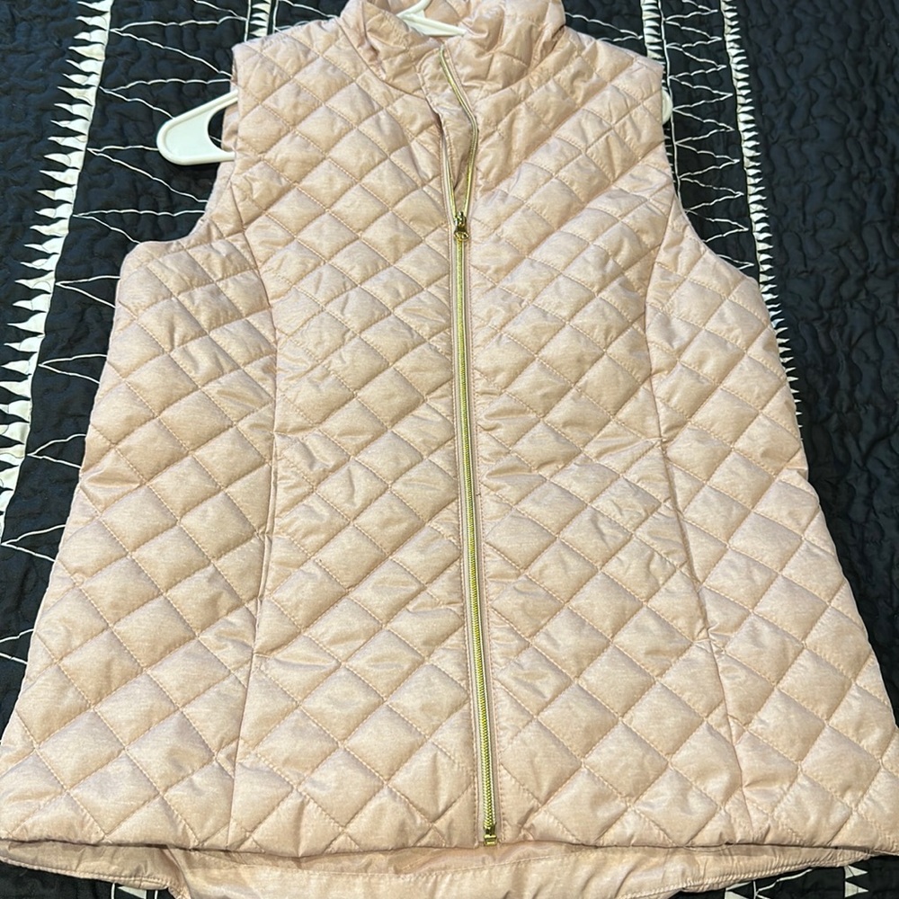Banana Republic pink puffer vest